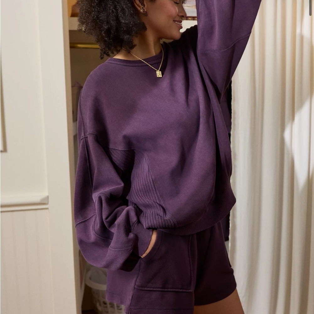 LIKE NEW Aerie SET, Cool Berry, Size Small 💜